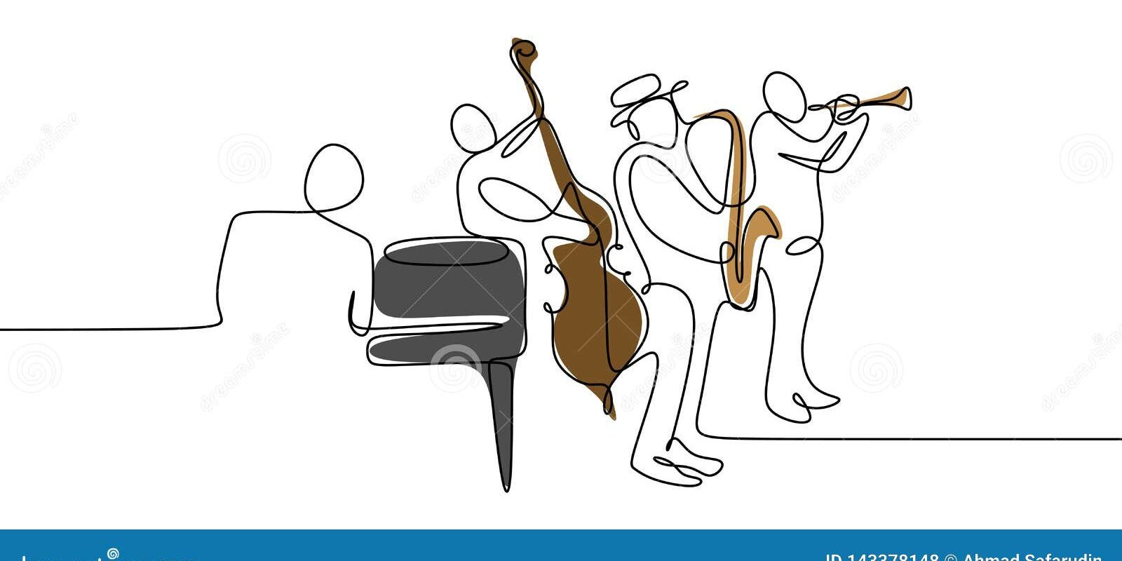 un-dessin-au-trait-continu-de-conception-minimalsm-groupe-musique-joueur-jazz-la-trompette-exécution-partie-vie-nocturne-côté-143378148-1 louez votre instrument