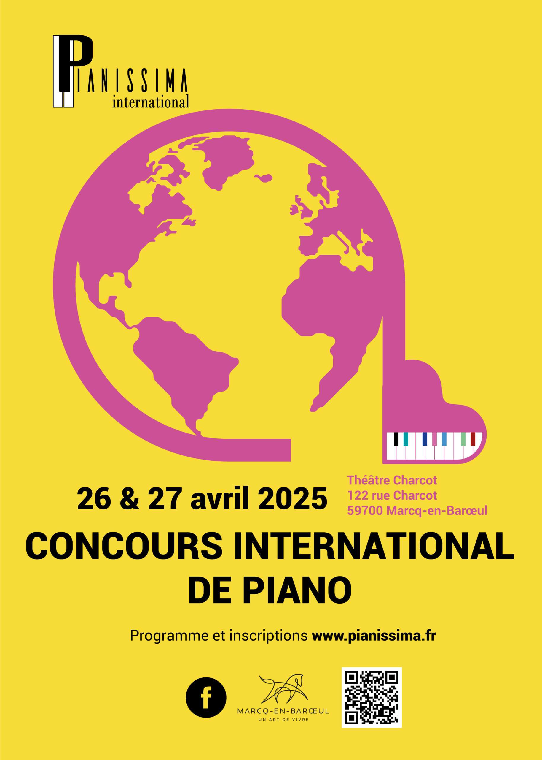 CONCOURS INTERNATIONAL PIANISSIMA les 26 et 27 avril Théatre CHARCOT  MARCQ  EN  BAROEUL